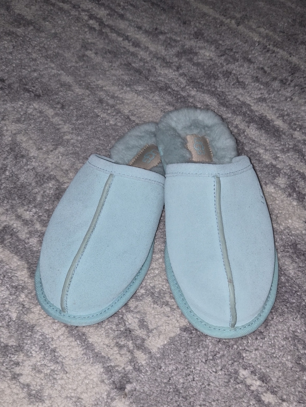 UGG Light Blue Cozy Slip-On Slippers